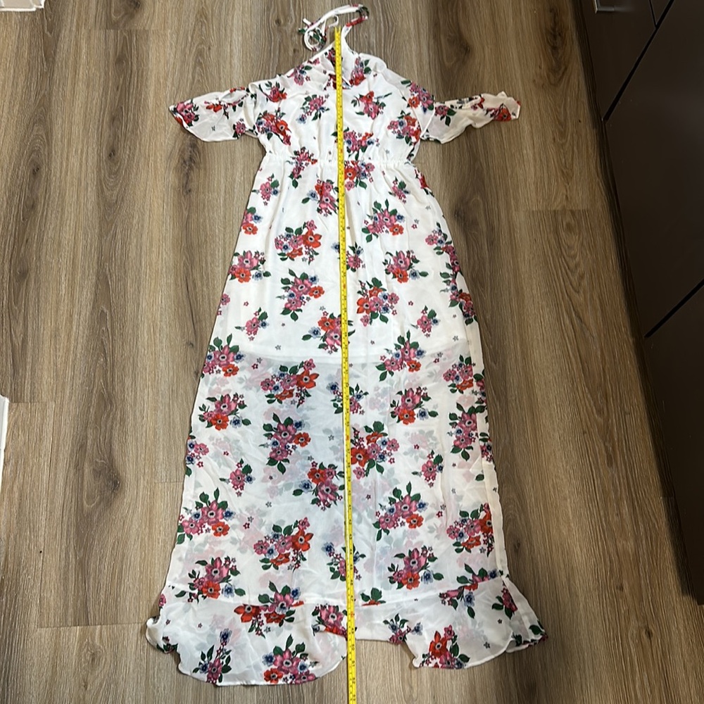 H&M NWOT Halter floral maxi dress WITH SLIP - Picture 7 of 7